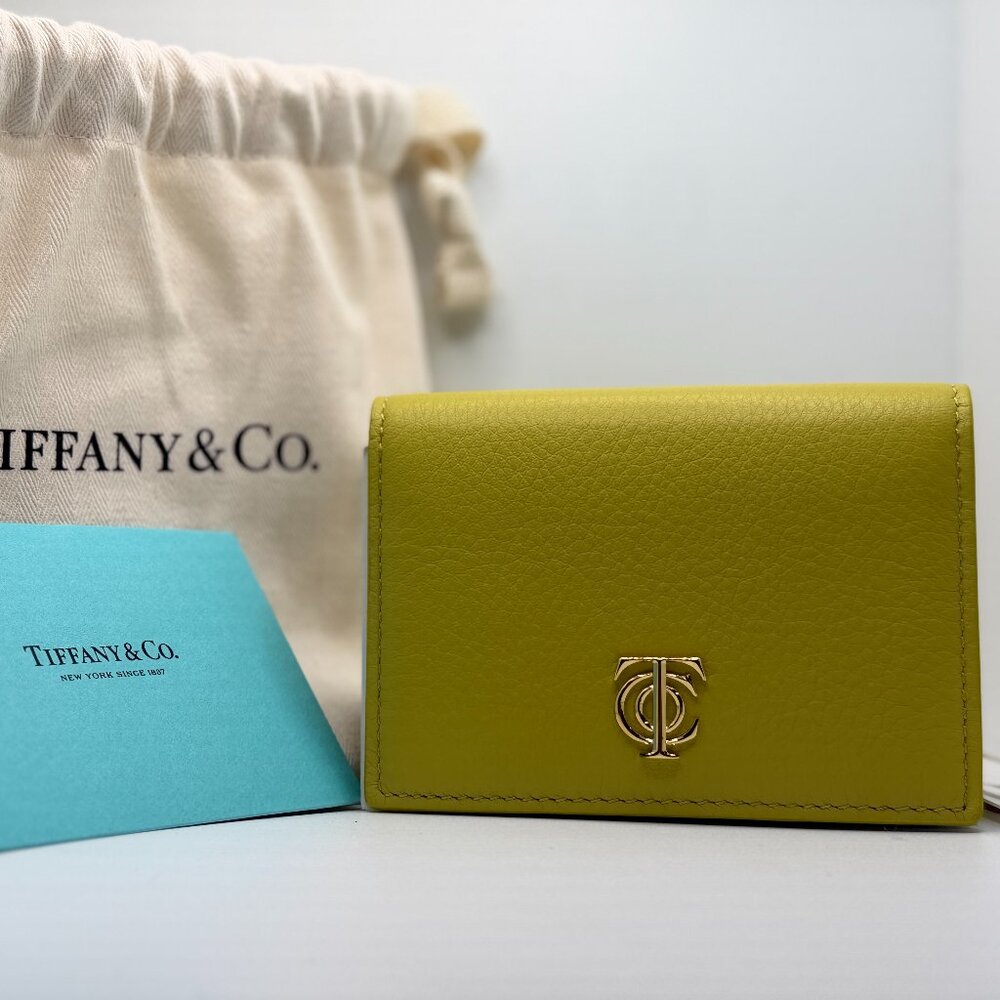NWT Tiffany & Co. Leather Cardholder / Wallet – Yellow+ Dust Bag Included